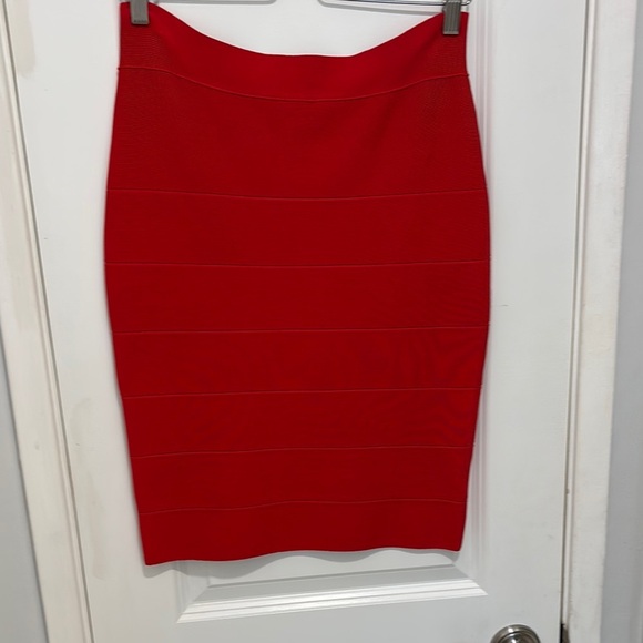 Romeo & Juliet Couture Skirt Red Mini Bandage Stretch Fitted Pencil Size Large - Picture 1 of 5